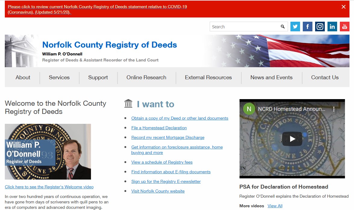Franklin Matters Register O'Donnell Promotes Registry of Deeds' Social