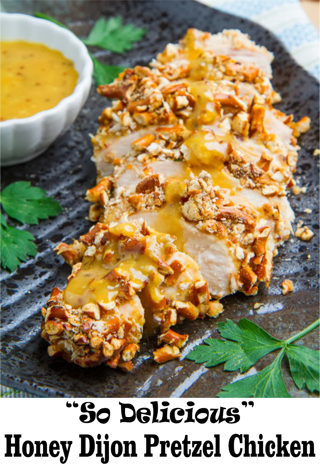 Honey Dijon Pretzel Chicken Think food