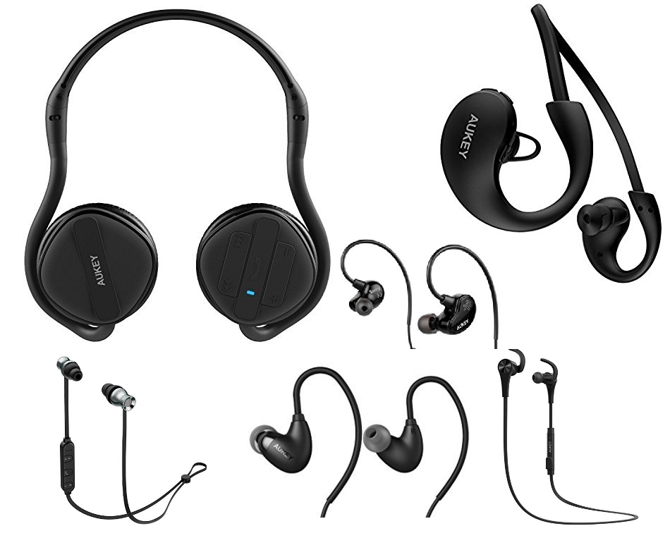 Aukey Bluetooth Wireless Headphones or Earbuds $7.99 + Free Shipping