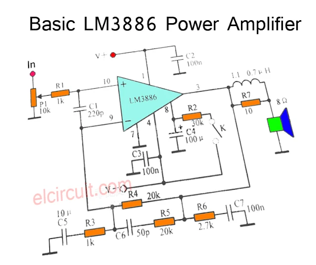 LM3886 Amplifier Circuit