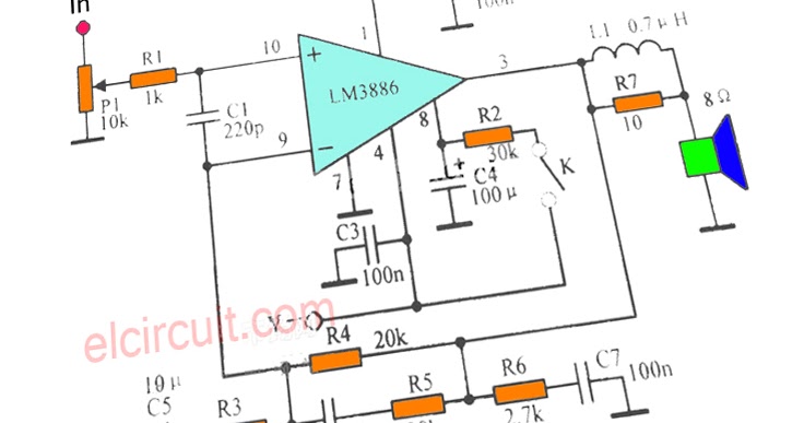 200W Stereo High Power Amplifier LM3886 - Electronic Circuit