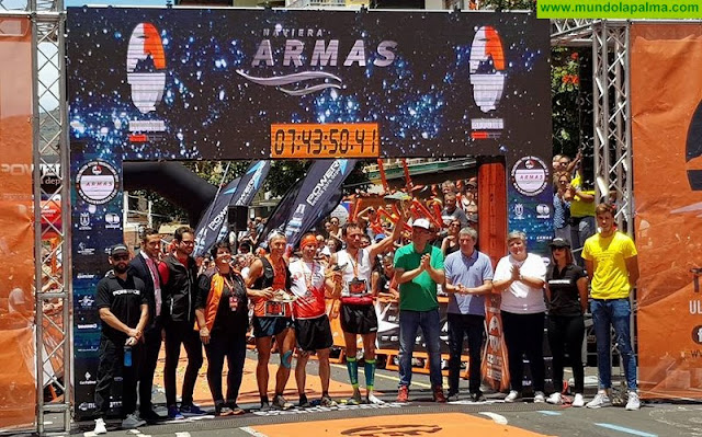 Pere AURELL e Ida NILSSON Ganadores Transvulcania Naviera Armas 2018