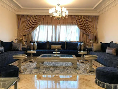 صالونات مغربية بالازرق الملكي 