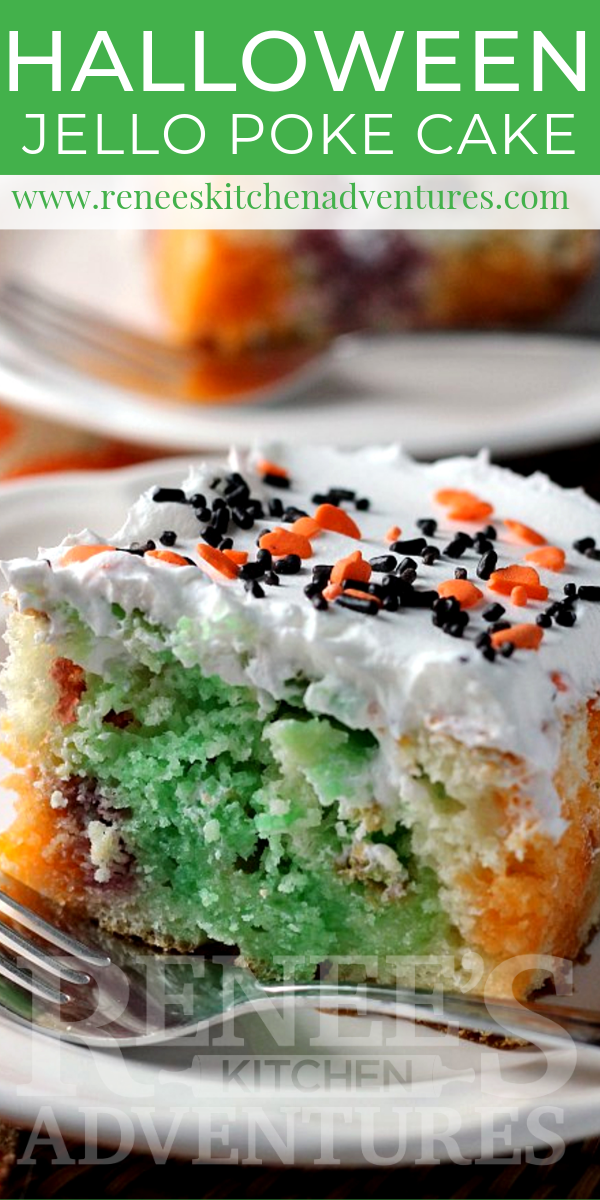 Halloween Jello Poke Cake Renee's Kitchen Adventures