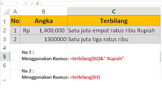 Cara Merubah Angka Menjadi Huruf Terbilang di Excel