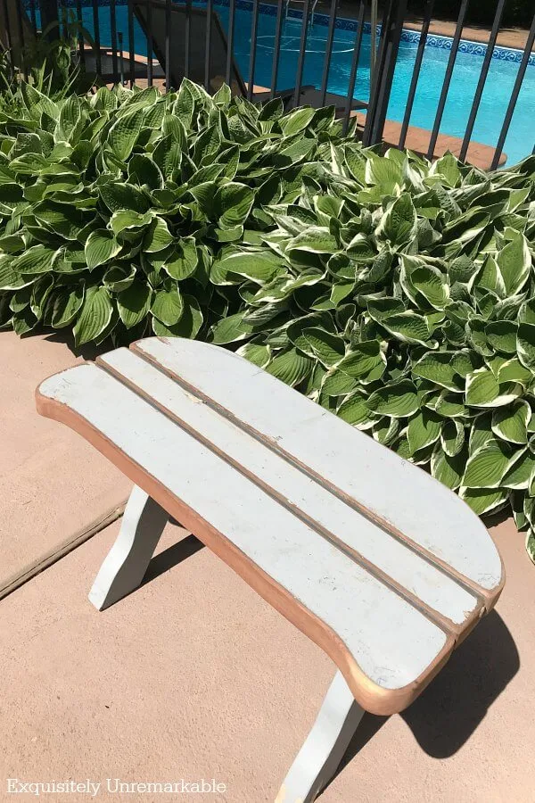 Curved Picnic Bench in the garden