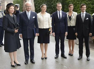 Queen Silvia, Crown Princess Victoria, Prince Daniel, Prince Carl Philip and Princess Madeleine at Riksdag 2012