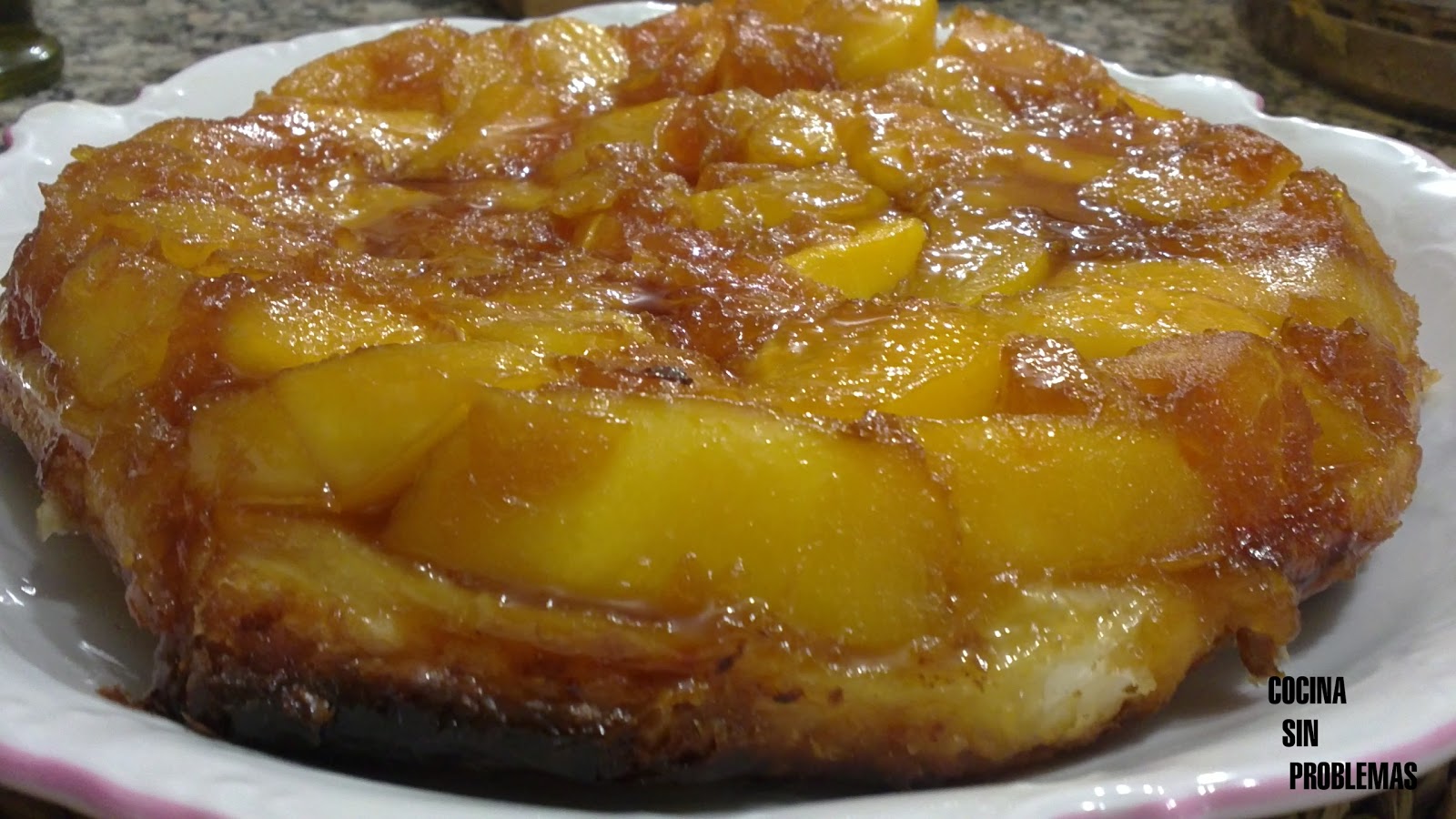 cocina sin problemas Tatin de papaya en almíbar de miel y menta