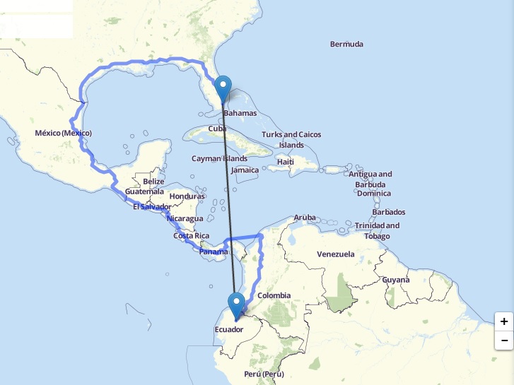 miami a new york distancia en avion