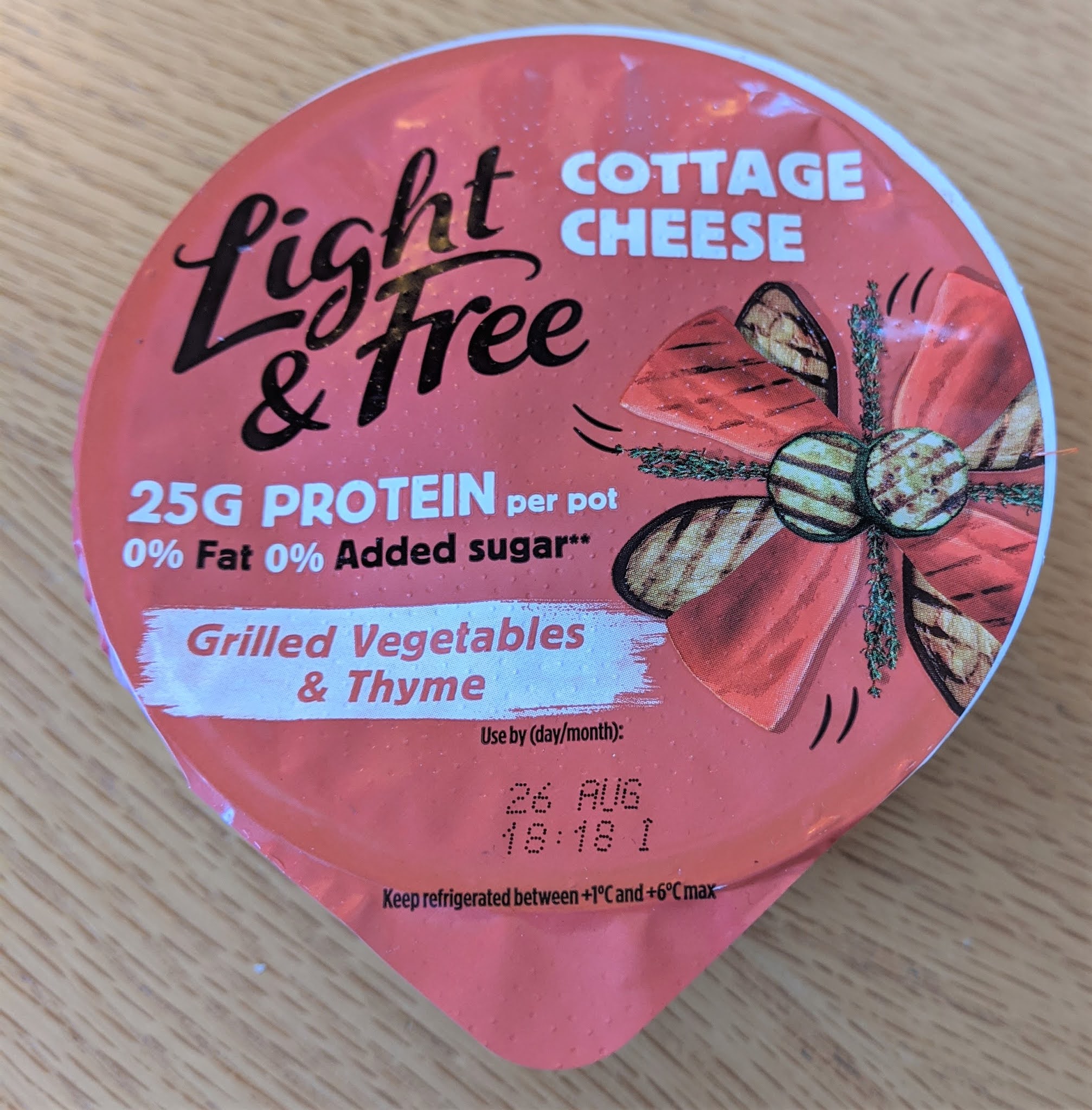 Light & Free Grilled Vegetables & Thyme Cottage Cheese