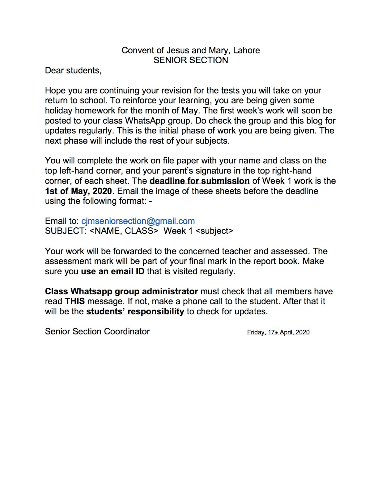 Instructions assignment ideas picture