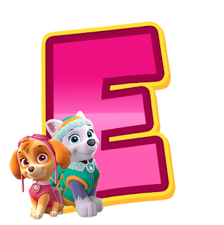 Paw Patrol Abc en Rosa con Skye y Everest.