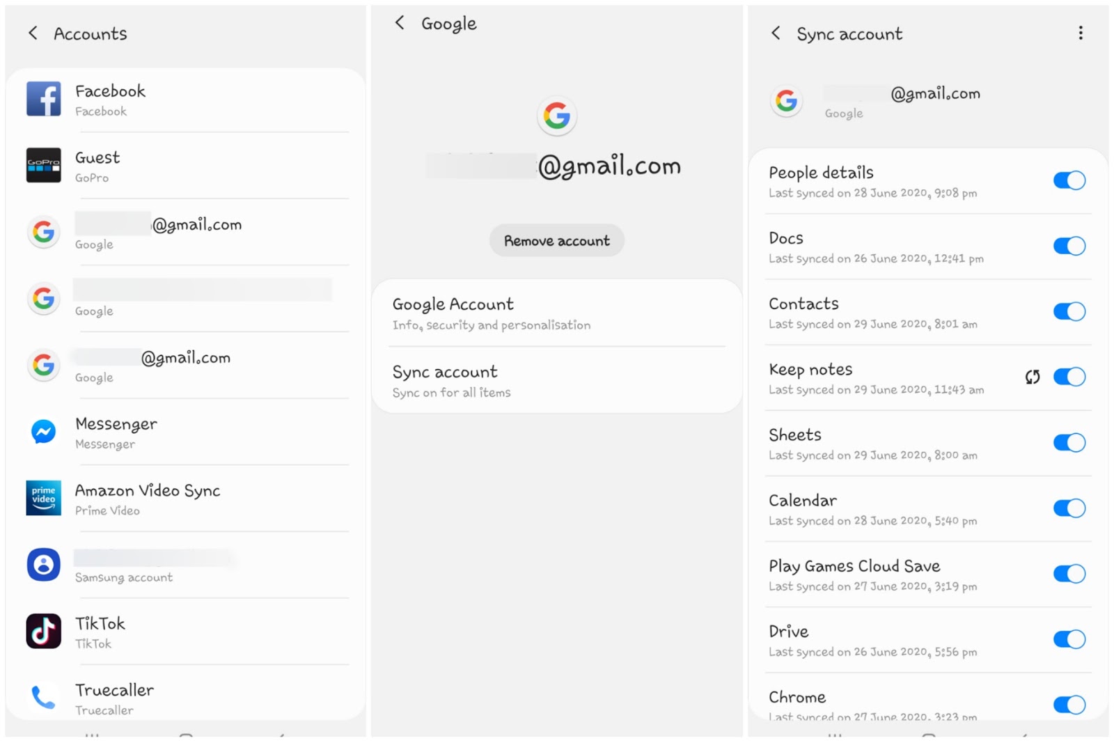 Sync contacts on your Google account