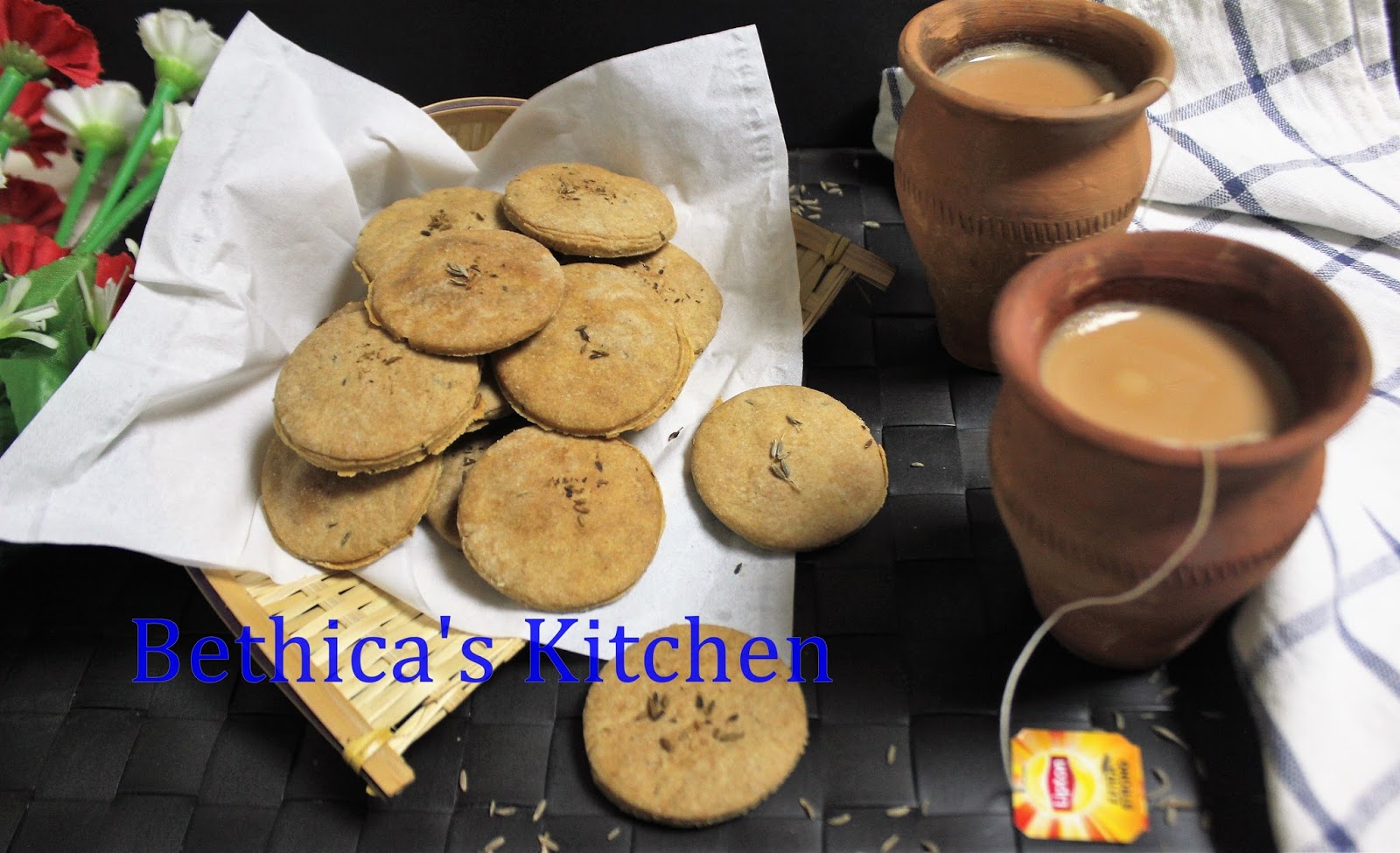 Bethica's Kitchen Flavours Eggless Whole Wheat Jeera Biscuits (Cumin