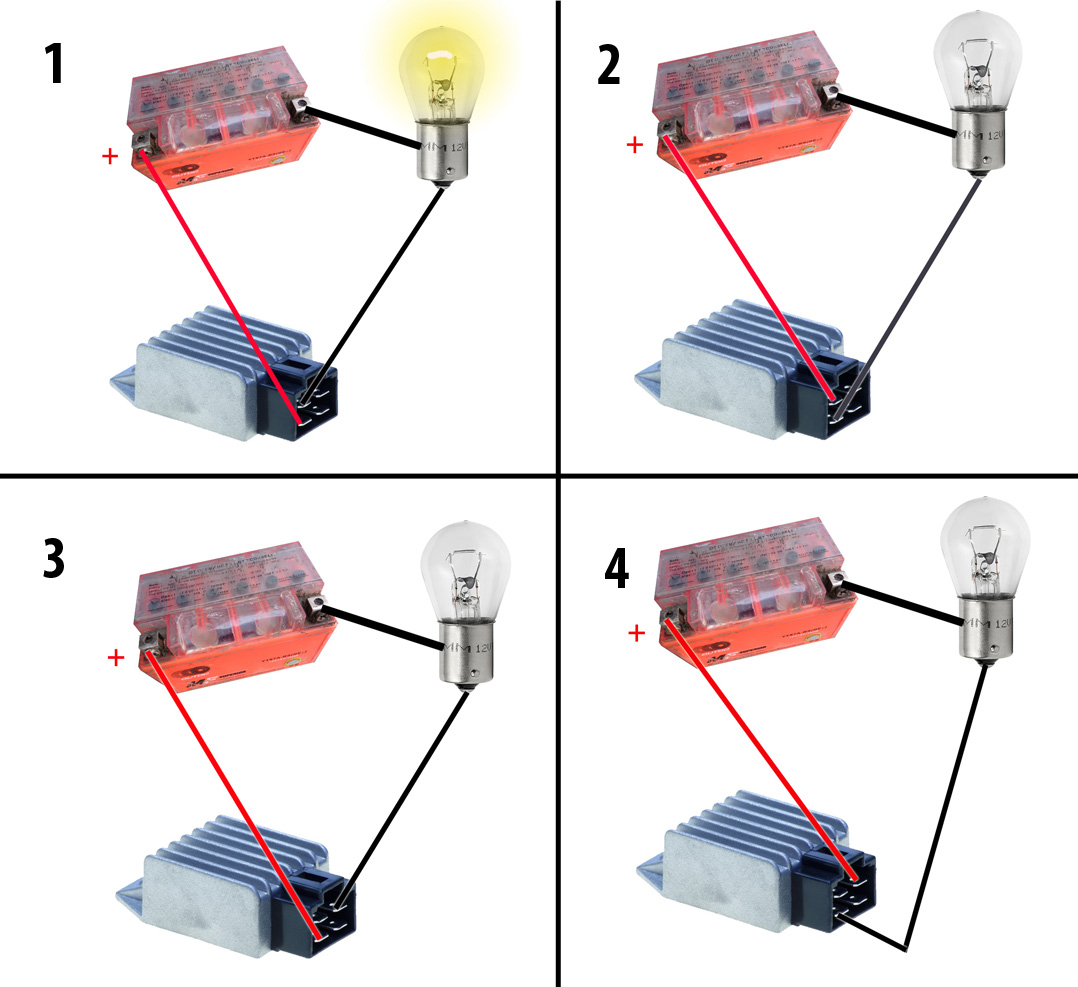 Как проверить реле регулятор скутера Ответы : Реле регулятор, Какие провода куда идут, не пойму распиновку