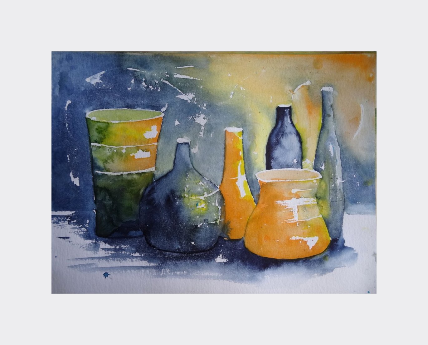 Galerie rosa : aquarelle stillleben
