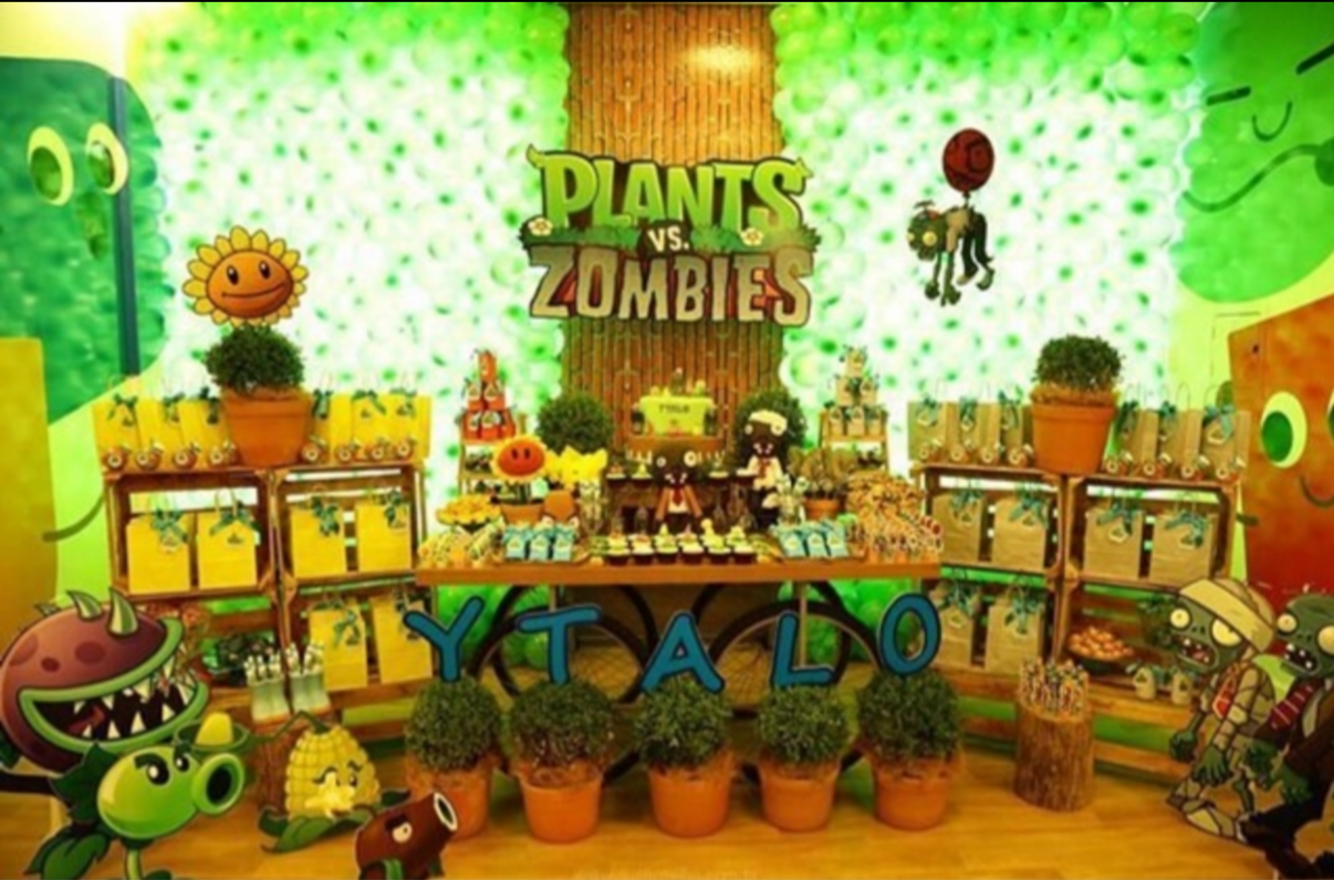 Fiesta temática de plantsvszombies