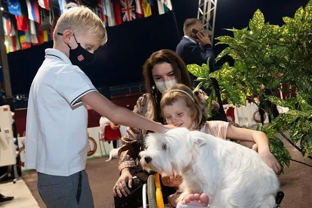 Princess Caroline of Hanover, Charlotte Casiraghi Rassam, Princess Gabriella and Prince Jacques. Chloe playsuit