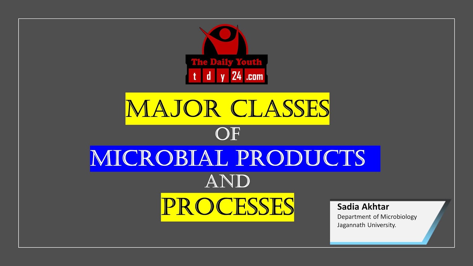 Major Classes of Microbial Products and Processes With Video