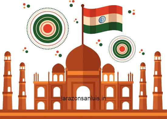 Indian Republic Day Concept with Text 26 January with Hindi Typo Stock  Vector  Illustration of indian fort 120530664