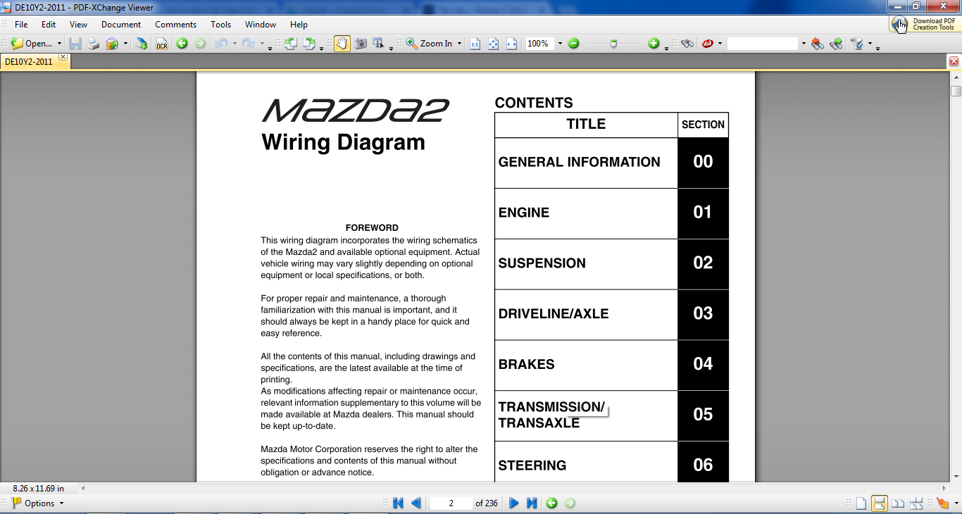 MAZDA 2 2012 WIRING DIAGRAM - Automotive Library