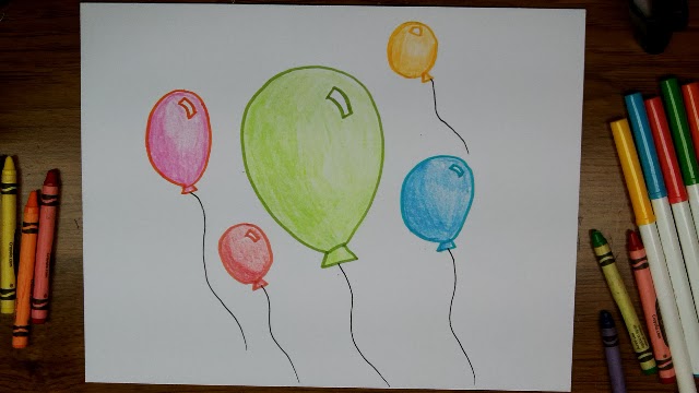Doodle Draw Art: How to Draw Balloons! Easy drawing lesson video tutorial