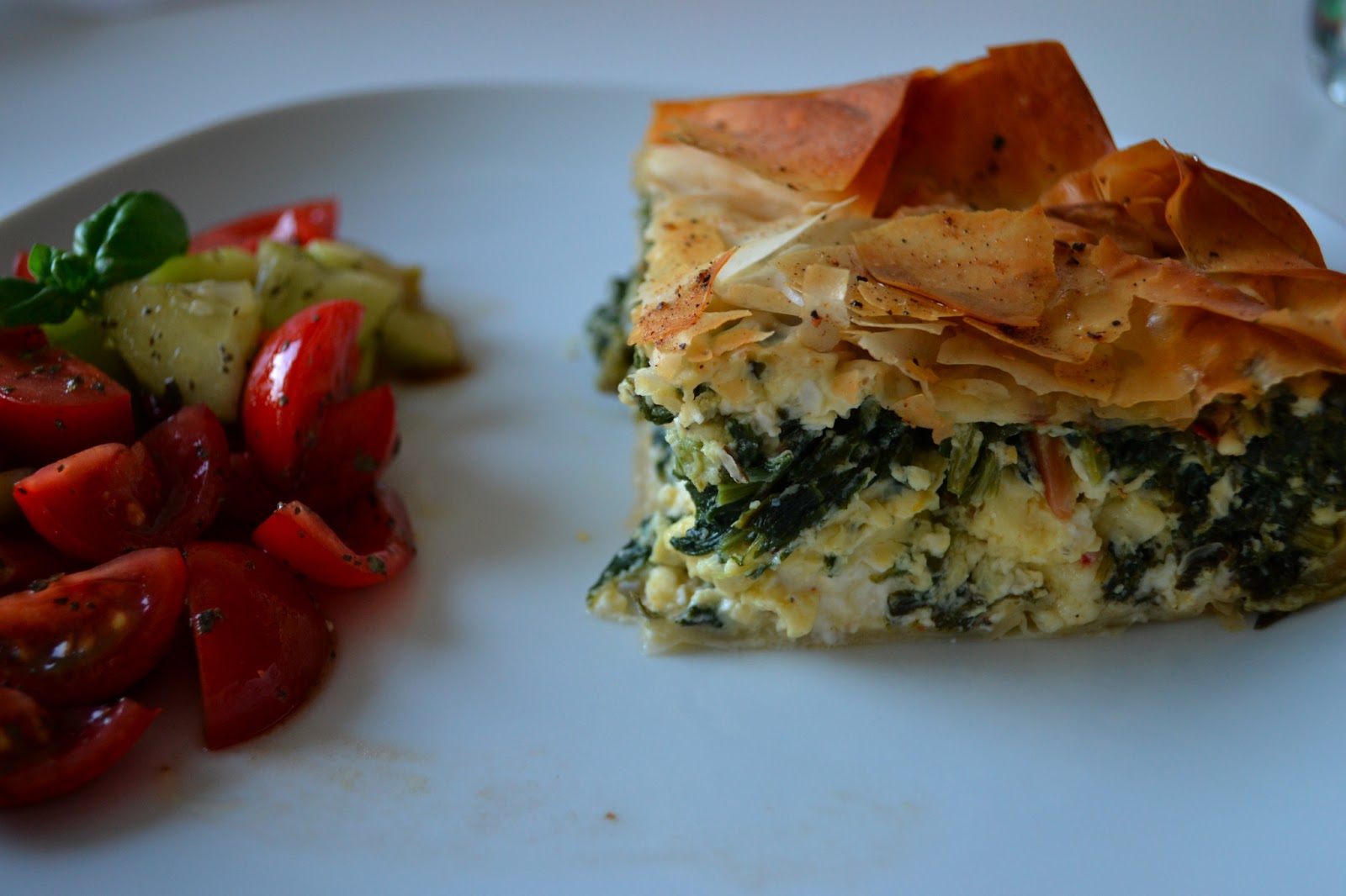 Gute Nahrung macht glücklich : Spinat-Feta-Pastete nach Jamie Oliver
