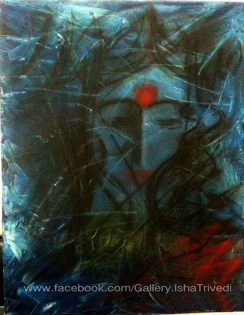 THE LADY in blue Painted by Isha Trivedi "Isha Trivedi"