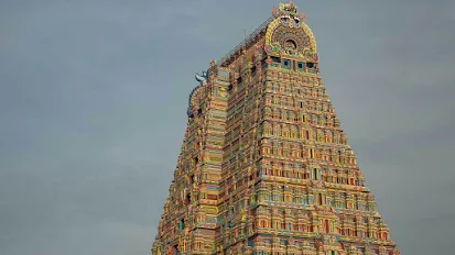 श्रीरंगम मंदिर गोपुरं (तिरुचिरापल्ली, त्रिची, तामिळनाडू)