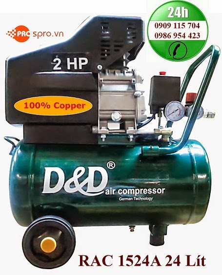 1.Máy bơm hơi mini - máy nén khí nhỏ RAC 1524A