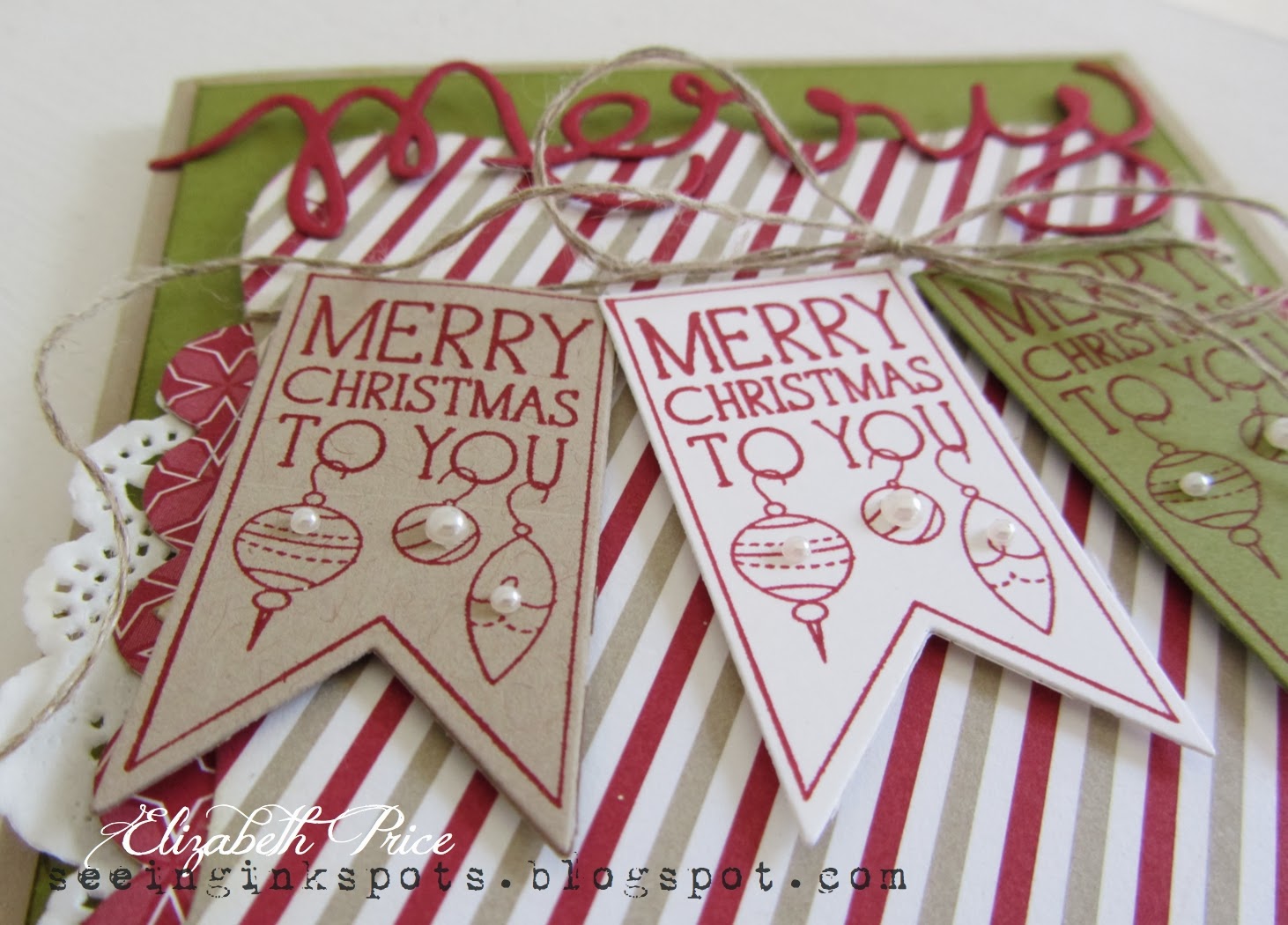 Seeing Ink Spots Christmas Colors for Saturday's Challenge