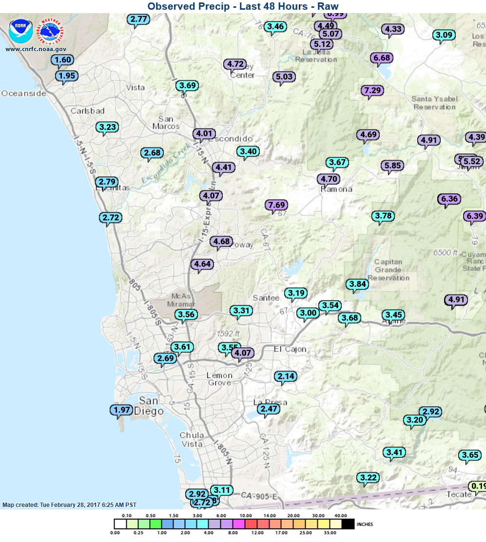 rain totals today near me