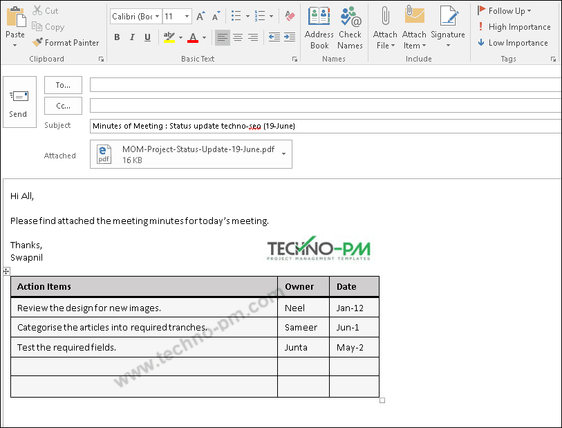 Meeting Minutes Template Excel And Word Free Download Project