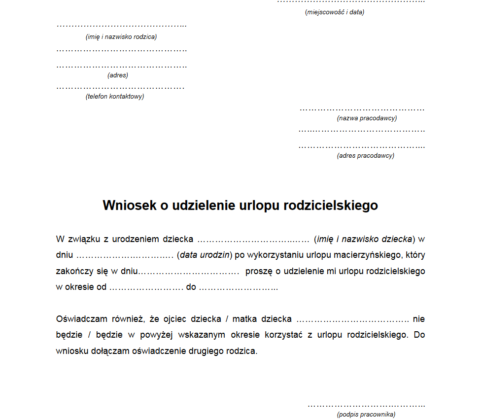 Urlop dla ojca