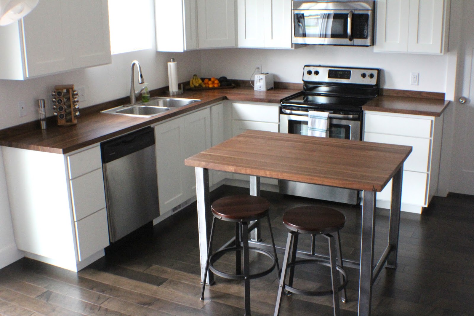 Butcher Block Countertop Kitchen Reveal - Lou Lou Girls