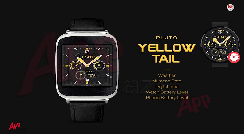 YellowTail watchface by Pluto For Android Smart watches