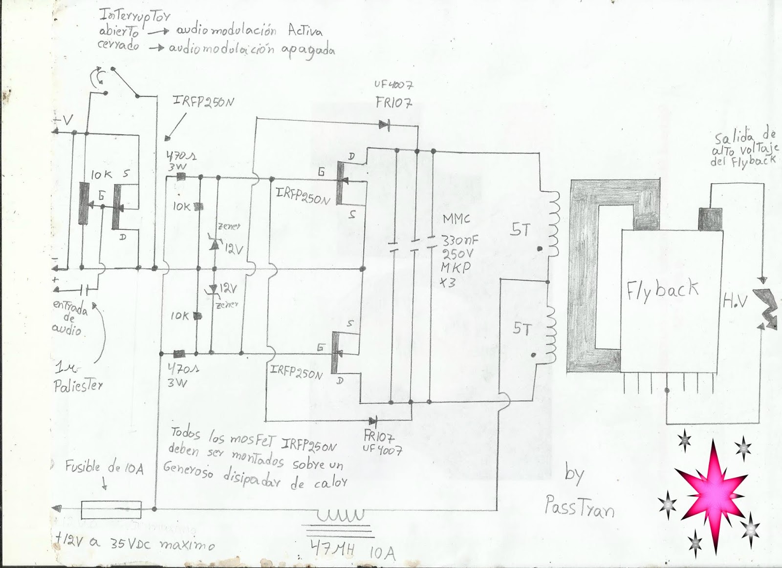 circuito de control para flyback utilizando el ZVS flyback driver de