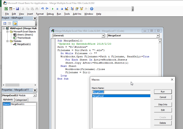 Fusionar macro de Excel