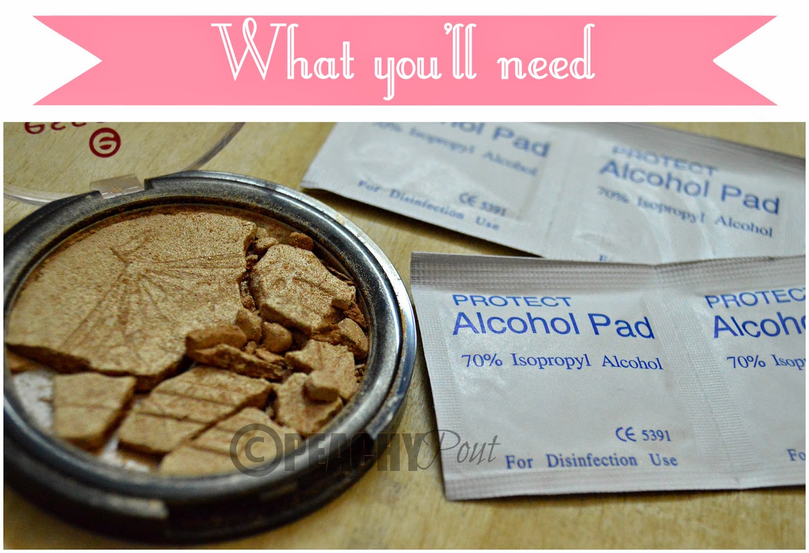 PeachyPout DIY How to fix broken compact makeup products