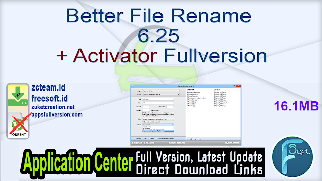 Better File Rename 6.25 + Activator Fullversion