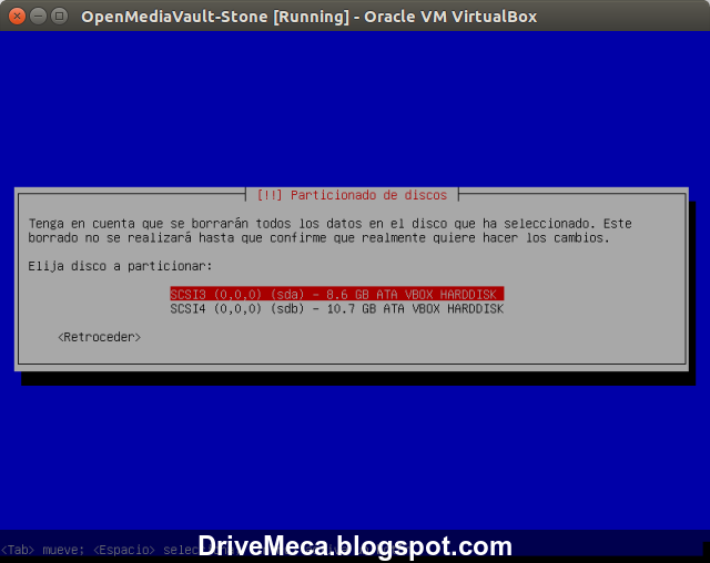 DriveMeca instalando el NAS OpenMediaVault paso a paso