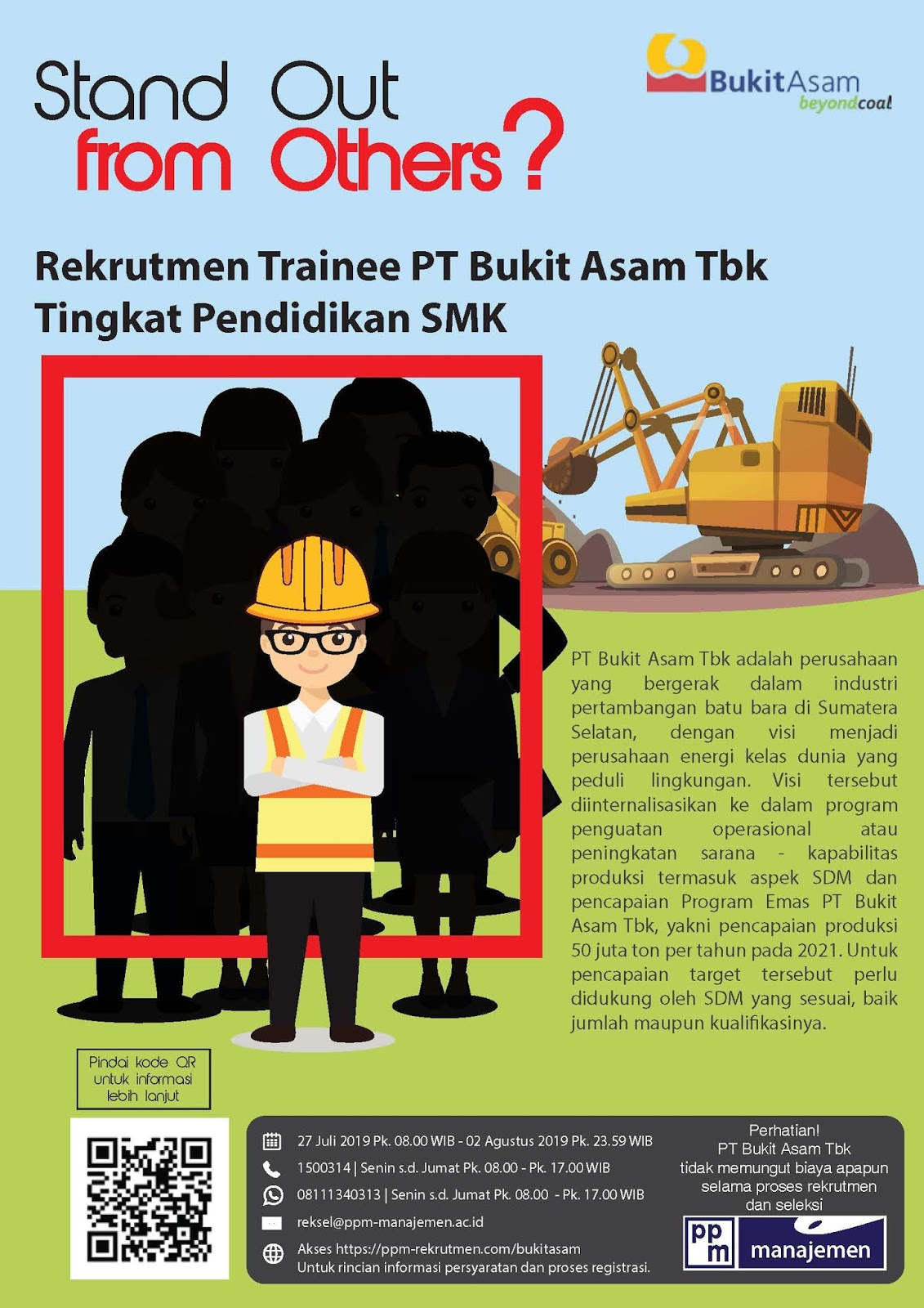Lowongan Kerja PT Bukit Asam Tbk Tingkat Pendidikan SMK Lowongan Kerja PT Bukit Asam Tbk Tingkat Pendidikan SMK