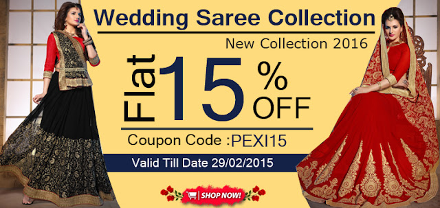 Fashion Designer Heavy Worked Indian Wedding Sarees Collection with Discount Offer at Pavitraa.in
