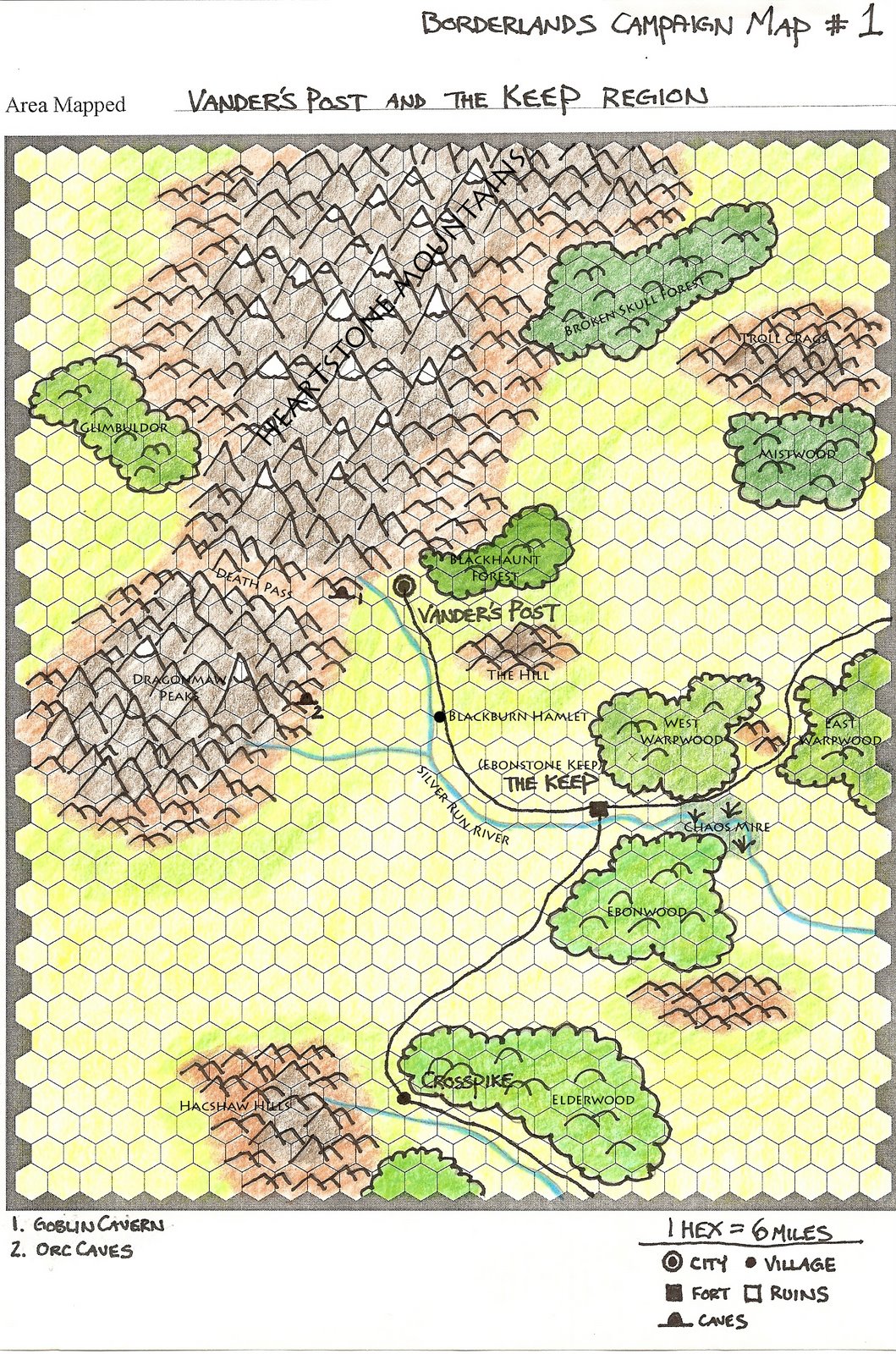 The Borderlands: Borderlands Gazetteer: Western Borderlands Map The Borderlands: Borderlands Gazetteer: Western Borderlands Map