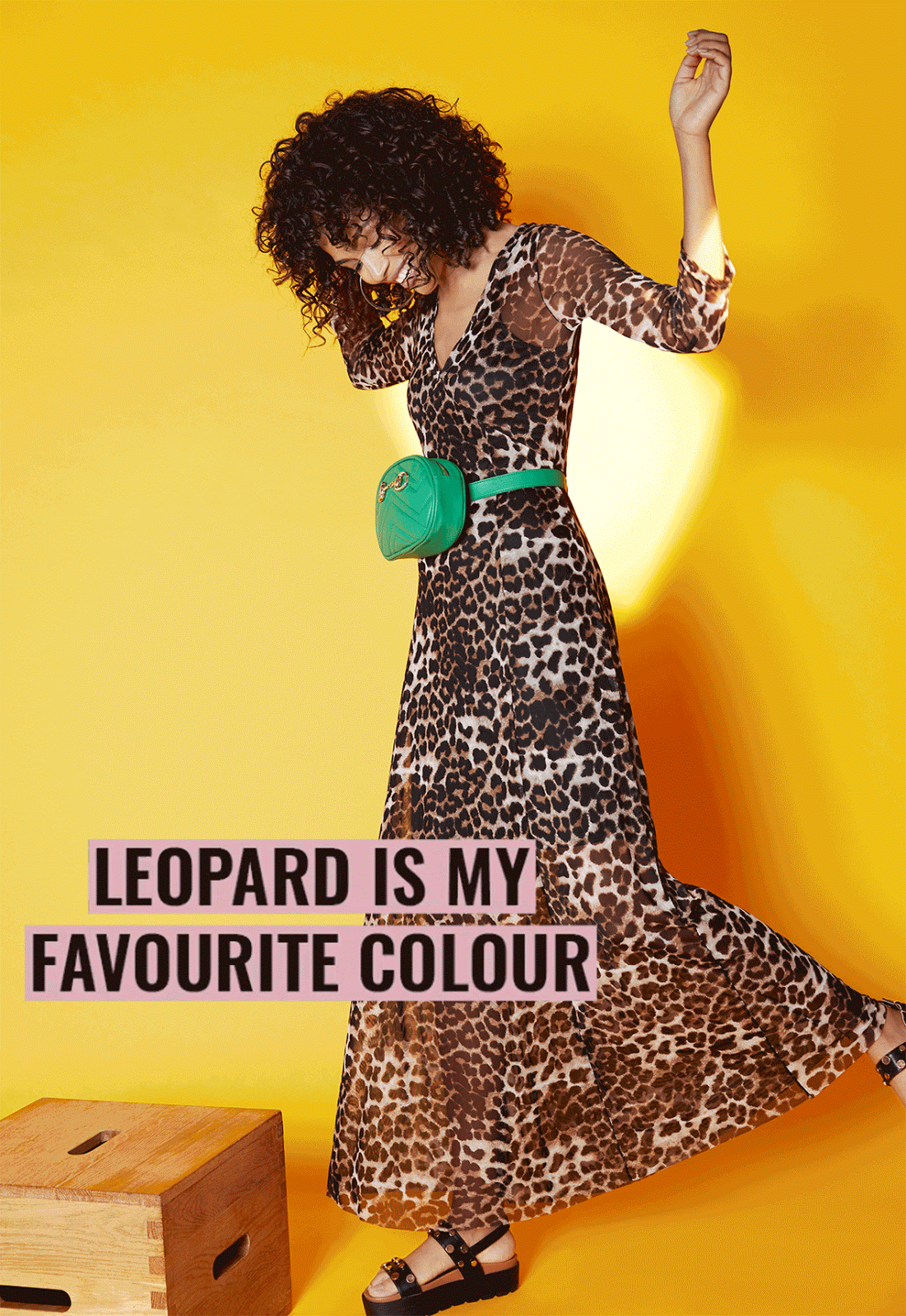 colourful animal print dress