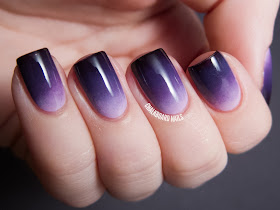 Chalkboard Nails China Glaze Grape Expectations ombre set