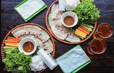 bánh tráng cuốn thịt heo món đặc sản ngon của Đà Nẵng