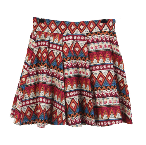 [Dabagirl] Native American Pattern Flared Skirt | KSTYLICK - Latest ...