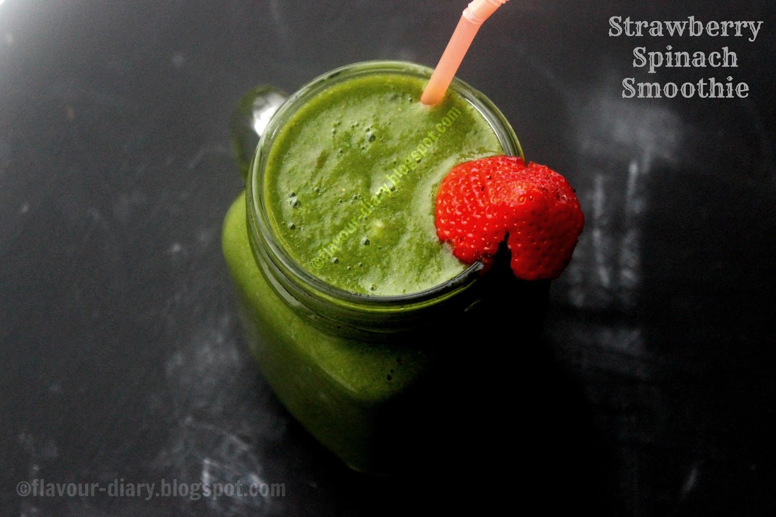 Flavour Diary Strawberry Spinach Smoothie Recipe Healthy Food Diet