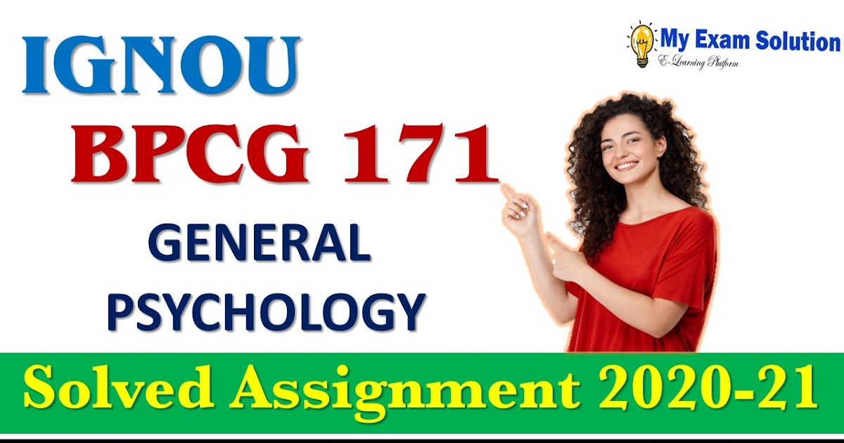 bpcg 171 general psychology assignment